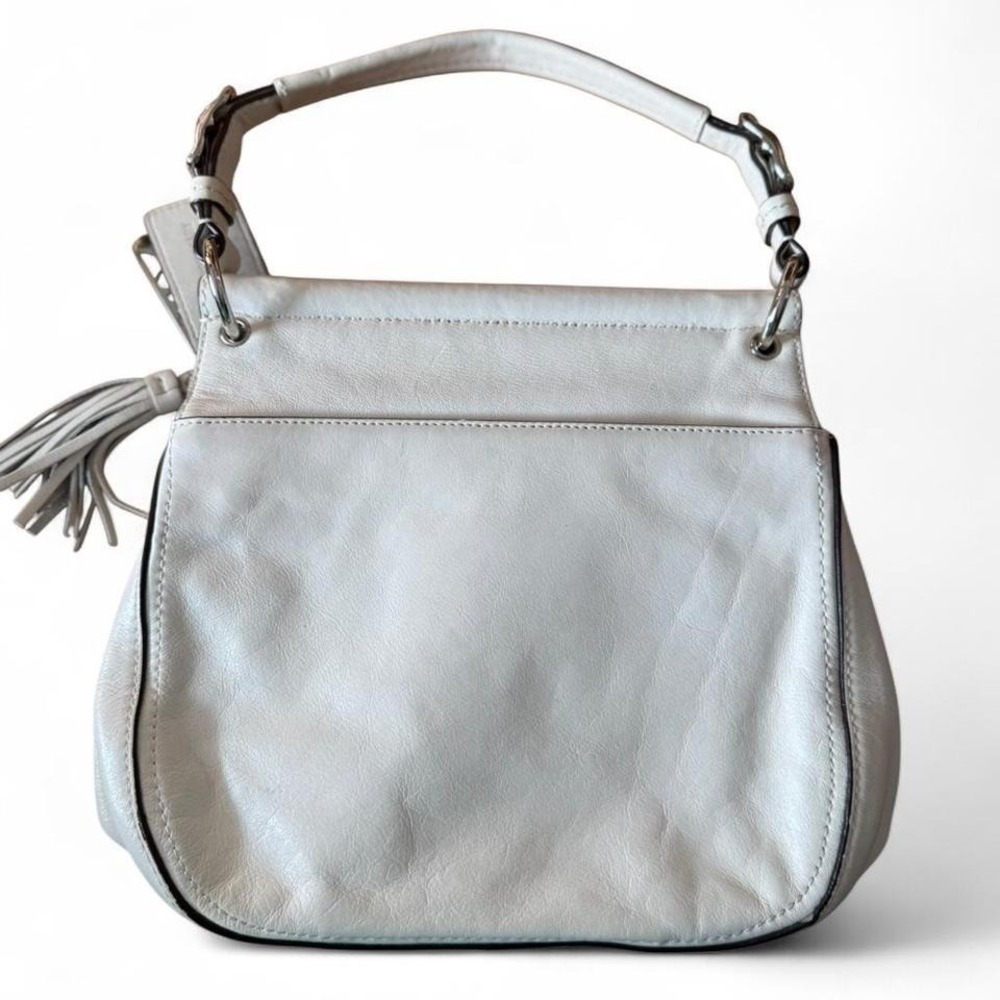 2011 Coach 70th Anniversary Willis Saddle bag in white leather. - Picture 2 of 4